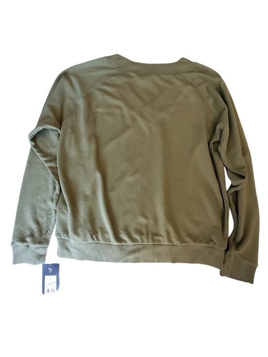 Universal Thread Womens Sage Green Pullover Sweatshirt Cotton Modal Blend Size L - Picture 2 of 12